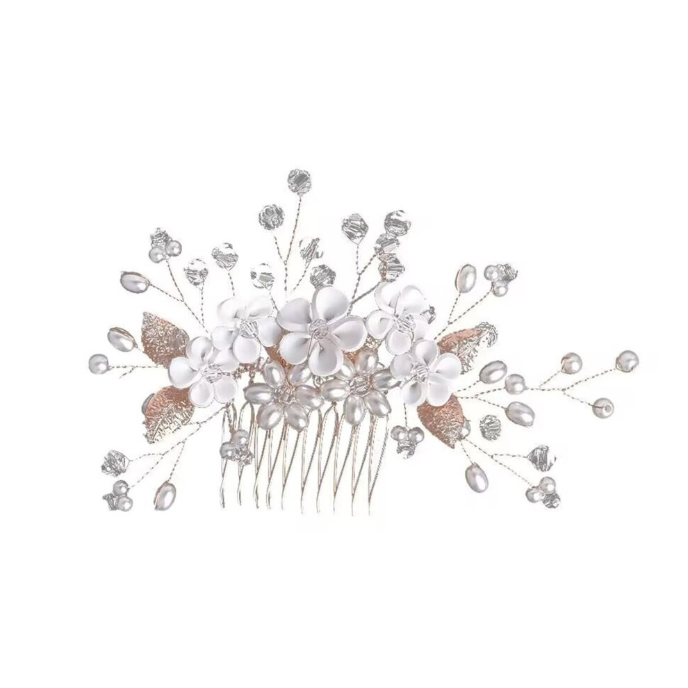 Unisex Exquisite Bridal Hair Accessories, Exquisite Crystals And Pearls, Hair Comb For Brides And Formal Occasions