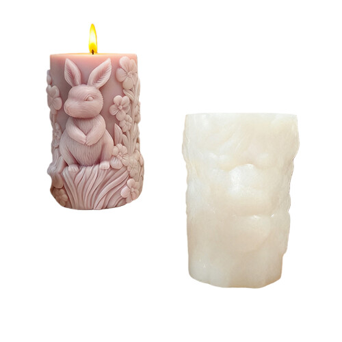 Easter Cylindrical Candle Silicone Mold For Candle Soap-A