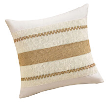 Housse de coussin bohème en lin et coton lavable en-G 45x45cm