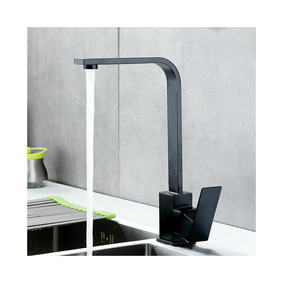 Matte Black Kitchen Faucet, Innovative Water-Saving Technology For Home And Business, Sturdy And Durable With Separate Controls, Ideal For Kitchen Sin 9148971038576