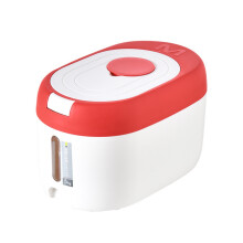 Press Locking Dry Food Container Clear-Chinese red 10 pounds