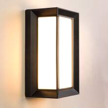 Luminária de parede externa à prova d'água IP64, com estrutura em alumínio, resistente à corrosão e ferrugem, ideal para varandas e casas, com