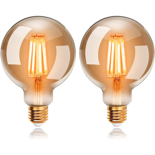 Λαμπτήρες LED Edison Globe G95, vintage, εξοικονόμησης ενέργειας, μοντέρνου σχεδιασμού, χωρίς
