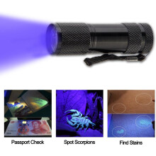 UV ultraviolet lysdetektor til kæledyrspletter, bærbar UV-lommelygte med 9LED 395nm sortlysteknologi, vandtæt og slagfast design