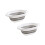 2pcs Foldable Food Strainer Plastic Colander with Drain-Gray 1