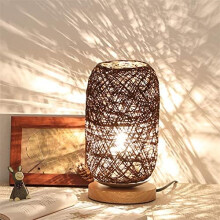 Bedside Lamp, Personalized Decoration For Bedrooms Living Rooms Cafes Bars With Scratch-Proof Wooden Base And USB Interface, Vintage Desk Lamp With