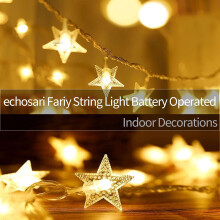 Stellar Enchantment, Star String Lights Battery Operated, Waterproof Fairy Lights With Remote Control, For Indoor Outdoor Twinkle Decorations