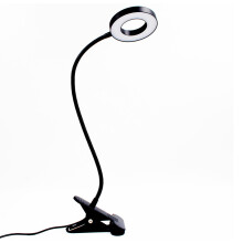 Klemmefeste skrivebordslampe, 6W leselampe for seng, energisparende øyebeskyttelse fleksibel svanehalslampe i metall, USB-drevet for soveromskontor