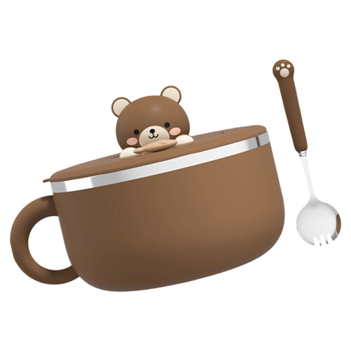 Multifunctional Insulated Noodles-bear Set 304 stainless st