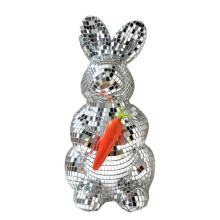 Figurines de lapins de pâques en verre, figurines d'animaux à-UN