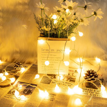 Romantic Radiance: 6 Meter Globe String Light, Battery Operated, Ideal For Outdoor And Indoor Decor, Energy-Saving LEDs