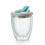 Double Walled Insulated Borosilicate-light blue cover 350ML 1