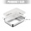 Rectangular Preparation Tray Transparent Lid Stainless Steel 3