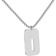 Stainless Steel Minimalist Monogram Initial Pendant Necklace Letter Charm Ref: 3624