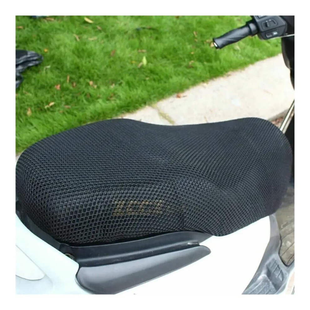Motorcycle Seat Cover Breathable Mesh Antislip Cooling Pad Fits Most Motorcycles Black 9426802313970