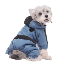 Manteau imperméable à 4 pattes pour chien,-Bleu marine L.