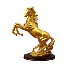 Resin Horse Statue Sculptures Decorative Animal-war horse gold