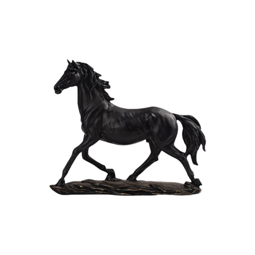 Statues de cheval à énergie Positive,- cheval noir