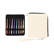 Crochet ergonomique en alliage d'aluminium, 8 pièces,