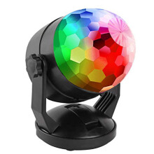 7 Color RGB Sound Activated Magic Ball Strobe Lights Battery USB Powered LED Crystal Disco Light For DJ Bar Club Party