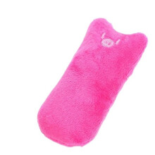 Teeth Grinding Catnip Toy Funny Interactive Plush Cat Toy Pet Kitten Chewing Sound Toy Claw Thumb Biting Cat Mint (Large Pink)