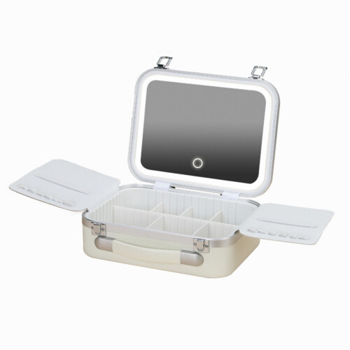 Travel Friendly Makeup Box Wing Shaped LED-White