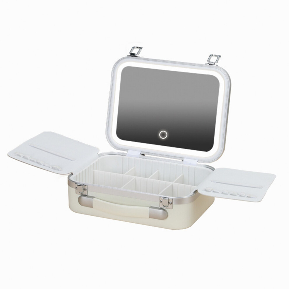 Cosmetic Carrying Case With Customizable-White