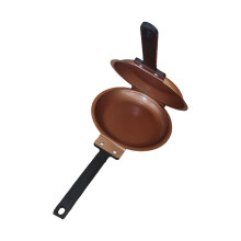 Wende-Frühstückskochgeschirr, spülmaschinenfest, faltbar,-Gold