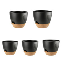 5pcs Auto Watering Flower Bowls Impermeable Saucers for-Black