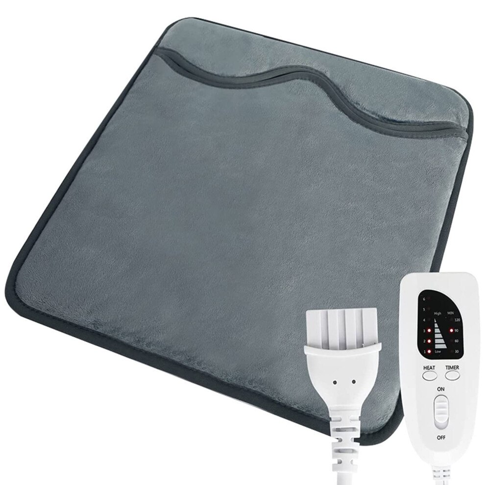 Desktop Heater Electric Foot Warmer Plug-in Heating Pad for Shoes, Metallic Color, Compact Size, Warmth for Cold Feet