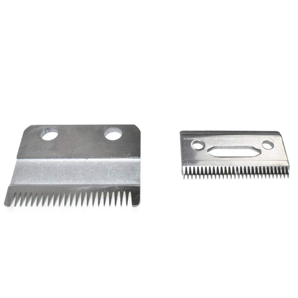 Silver 2 Pieces Hair Beard Blades Bottom Scissors For Scissors Clipper Set