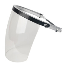 Face Shield Full Face Protector for Adults with Clear Guard for Grinding and Cutting, White