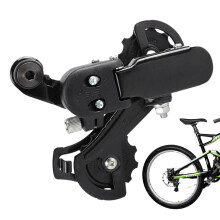 Rear Derailleur 6 and 7 Speed Bike Gear Shifter Aluminum Alloy with Guide Wheel for Mountain Cycling