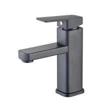 Modern Black Chrome Kitchen and Bathroom Sink Faucets Hot and Cold Mixer Deck Mounted for Vanity and Kitchen Use
