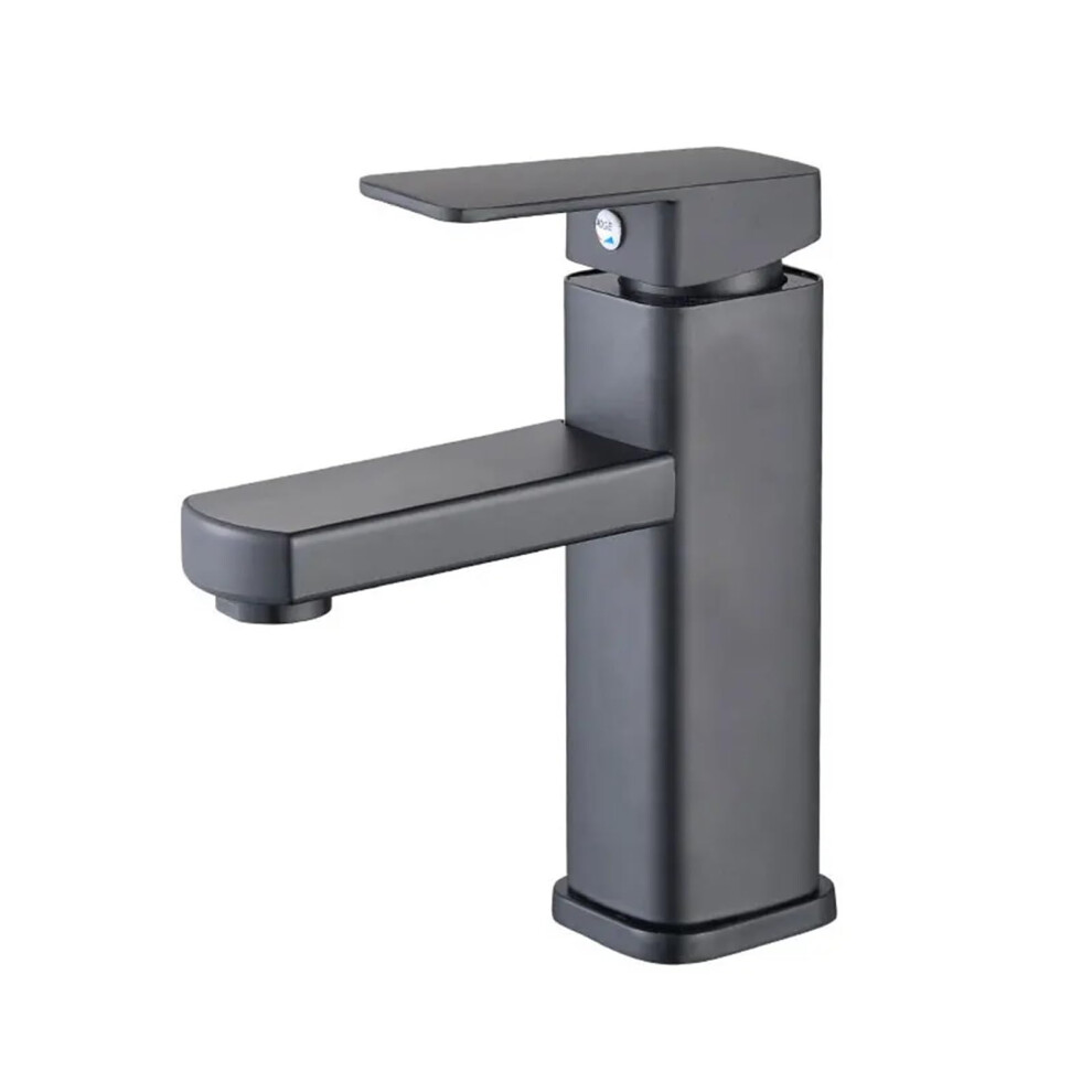Kitchen Tap Black Chrome Bathroom Faucet Hot Cold Mixer Deck Mounted Vanity Sink Faucet A Model 9347817135558