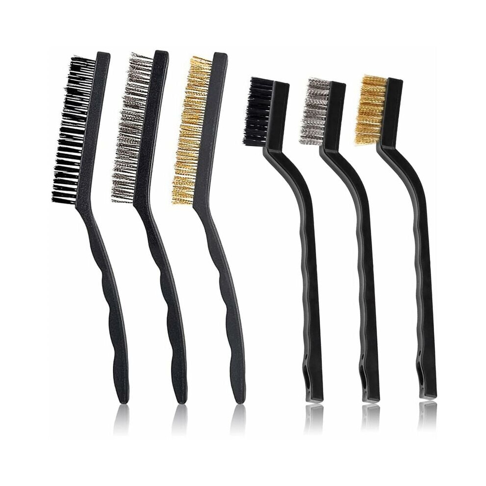 Wire Brush Assortment, Multipurpose Cleaning Wire Brush For Various Surfaces, Designed For Efficiency And Durability, 6Pcs 9148971823349