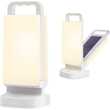 Lâmpada multifuncional para camping, luz de emergência com brilho ajustável para uso interno e externo, LED solar portátil, 750 lúmens, 7 modos