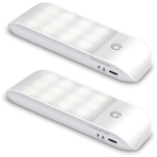 Dimmer nachtlampje met USB-oplaadbare bewegingssensor voor kledingkast, keuken en andere ruimtes, met instelbare helderheid, timerfunctie en brede