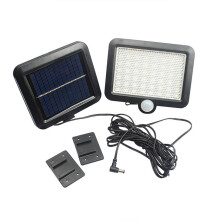 Applique murale solaire ultra-lumineuse, 56 LED, détecteur de mouvement extérieur avec PIR intelligent pour patio, jardin, terrasse, garage,