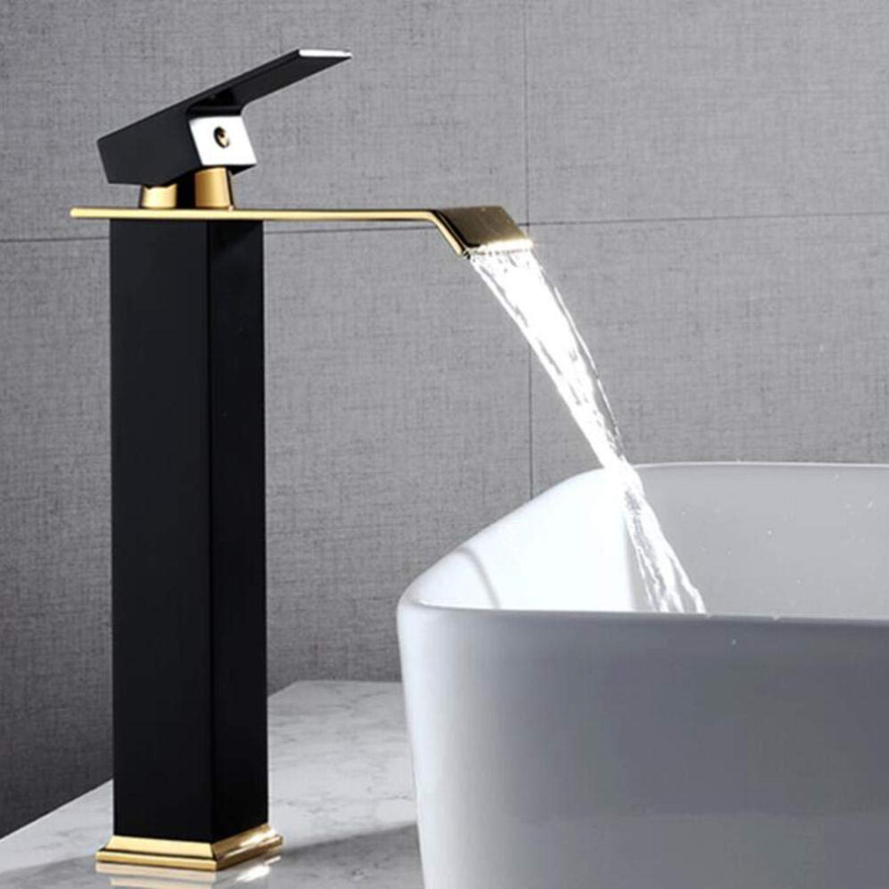 Chandelier Tall Basin Mixer Tap Brass Waterfall Bathroom Faucet Hot And Cold Sink Taps White Finish A 9189345049804