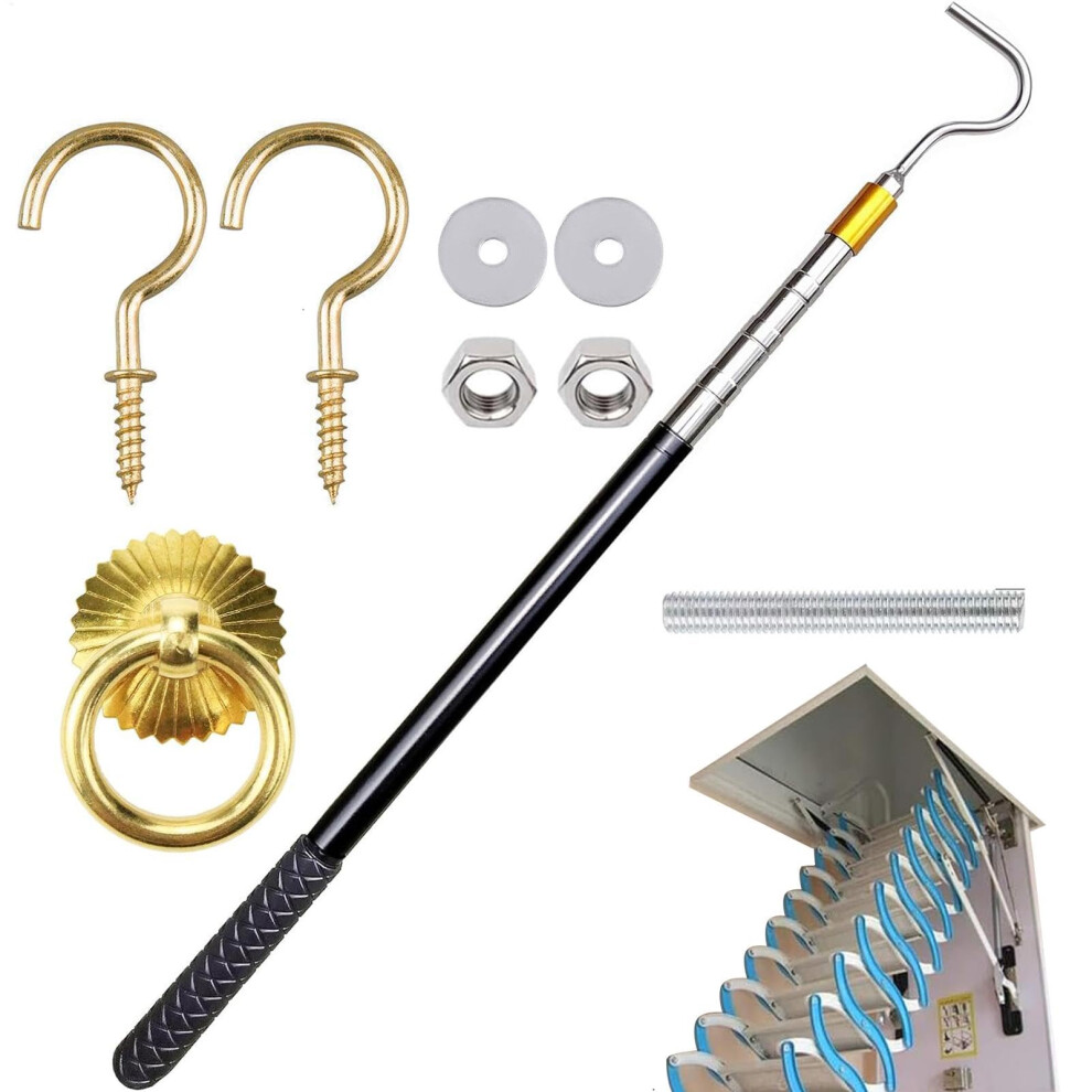 Loft Ladder Pull System Kit, Loft Ladder, Pull Hook Kit, Loft Ladder Bar With Hooks 9365049910484