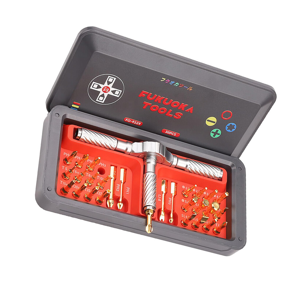 30 In 1 Precision Screwdriver Set With Magnetic Bits And Ratchet Handle For Electronics Ref: 8524 9189345049859