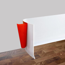SelfAdhesive PVC Skirting Boards, 8cm x 6M, White for Kitchen, Bathroom, Bedroom