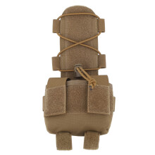 Tactical Helmet Battery Bag, Remote Battery Helmet Accessory Storage Bag with Hook and Connector for Tactical Helmet MK2 Brown