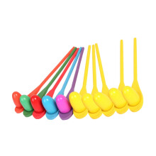 10 sets of wooden egg spoon games for children to play