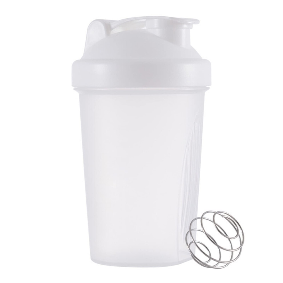 Black Water Cup 400Ml Blender Shaker Bottle Bpa Free Plastic With Stainless Whisk Ball Leakproof For Protein Shakes Gym Sport