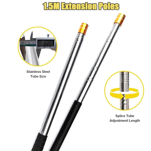 Loft Ladder Pull System Kit, Loft Pull System, Hooks, Extension Pole 1