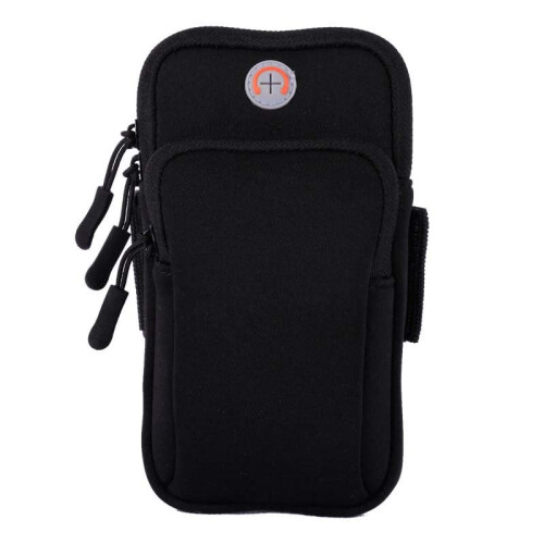 Armband Sport Bag Breathable Running Storage Case Black