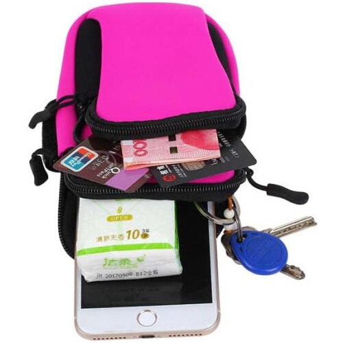 Armband Sport Bag Breathable Running Storage Case Black 2
