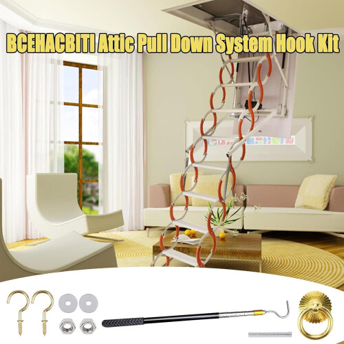 Loft Ladder Pull System Kit  Loft Ladder Pull System Set  Attic Pull System Hook Set 1
